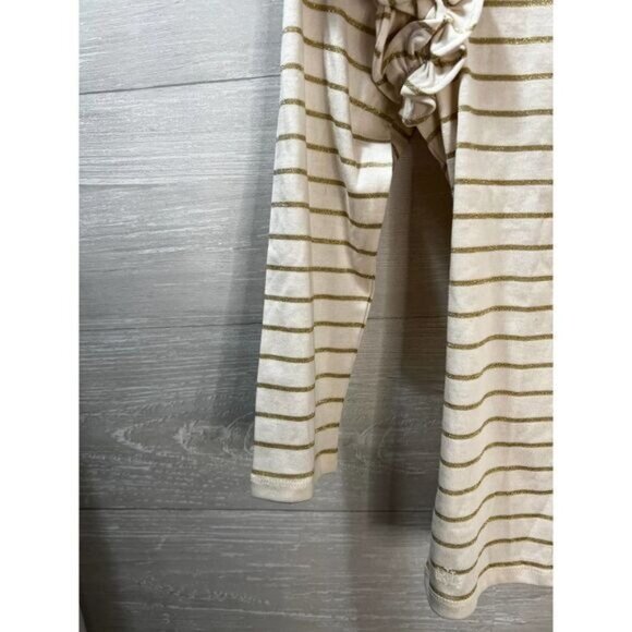 Metallic Striped Ruffle-Trim Knit Top LAUREN Ralph‎ Lauren XSP - Picture 8 of 11